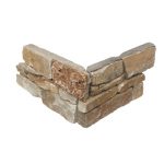 Plaquette de parement angle sortant pierre naturelle multicolore x 2 Stonerock