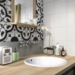 Carreau de ciment mur uni gris, noir, blanc mat l.20 x L.20 cm, Belle époque suz