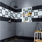 Carreau de ciment mur uni anthracite mat l.20 x L.20 cm, Belle époque