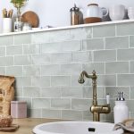 Carrelage mur uni sauge brillant l.7.5 x L.15 cm, Bakerstreet