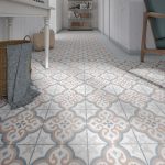 Carrelage sol, mur gris et bleu effet carreau de ciment Patrimony l.20 x L.20 cm