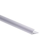 Quart-de-rond mur et sol argent brossé aluminium L.250 cm x Ep.8 mm