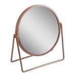 Miroir grossissant x 2 rond à poser, H.16 x l.16 x P.8.5 cm, Copper cuivre