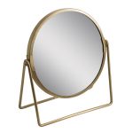 Miroir grossissant x 2 rond à poser, H.16 x l.16 x P.8.5 cm, Joy dore