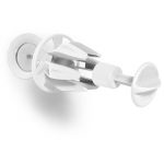 Dérouleur papier toilette plastique sans couvercle, blanc, hidden