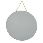Miroir à suspendre l.30 x H.30 cm, Diam.30 cm, dore Elya