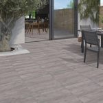 Carrelage sol extérieur forte effet bois gris anthracite Flow l.60.4 x L.60.4 cm