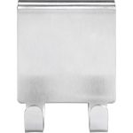 Crochet double pour paroie de douche acier inox mat Vieste Duo