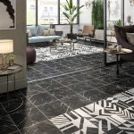Carrelage sol et mur forte effet marbre noir Ground l.33.15 x L.33.15 cm