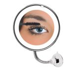 Miroir grossissant x 10 rond ventouse, H.20 x l.20 x P.17.8 cm, Glam mirror