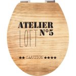 Abattant les fantaisies / décorés déclipsable avec frein de chute mdf