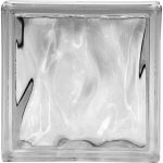 Brique de verre, transparent ondulé brillant