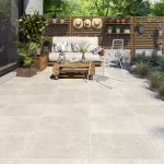Carrelage sol extérieur forte effet pierre beige Monastère l.30 x L.50 cm