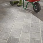 Carrelage sol extérieur forte effet pierre gris Pavé l.33.5 x L.33.5 cm