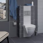 Coffrage WC suspendu l.60xH.1250xP.30 cm, LUX ELEMENTS Habillage bati-support