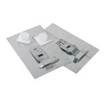 Lot de 2 plaques métalliques adhésives, rectangulaire