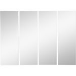 Lot de 4 miroirs non lumineux adhésifs rectangulaires l.45 x L.15.5 cm