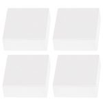 Lot de 4 pattes à glace, carré, blanc laqué