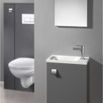 Meuble lave-mains avec miroir, Gris-Gris n°1, l.40 x p.22 x h.53.5 cm Coin d'o