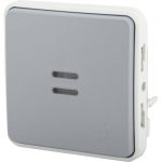 Poussoir inverseur étanche, lumineux Plexo, LEGRAND