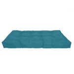 Coussin Matelas de sol enduit pvc, bleu canard l.60 x H.120 cm