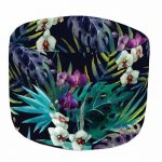 Pouf d'intérieur bleu Pliable oxford uni, 35 x 35