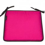 Coussin d'assise de chaise ou de fauteuil fuschia Pratik, 35 x 41 cm