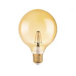 Ampoule filament LED globe 124mm E27 4W = 410Lm (équiv 35W) 2400K OSRAM