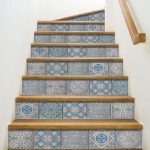 Sticker Lot de 3 contremarches carreaux Perister 100 cm x 19.5 cm