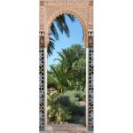 Sticker porte Jardin riad 83 cm x 204 cm