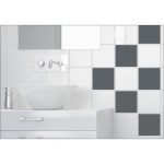 Sticker carrelage mural Carreaux gris 15 cm x 15 cm