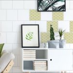 Sticker carrelage mural Okoppe anis 15 cm x 15 cm