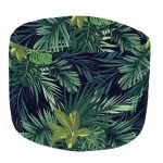 Pouf de sol vert Canopée, D 45 x H 45 cm