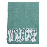 Plaid Santorin, vert l.120 x L.150 cm