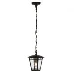 Suspension extérieure E27 max 60W noir Riley BRILLIANT