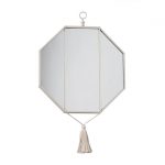 Miroir hexagonal Bella, noir, l.40 x H.40 cm