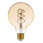 Ampoule décorative led filament ambré 95 mm E27 250Lm=25 W blanc chaud, LEXMAN