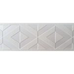 Galon, vinyle expansé adhésive Bk géo, l.3.5 cm x L.10 m, blanc