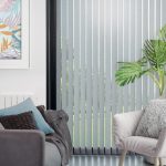 Kit complet rail et lamelles verticales orientables, gris L.150 x H.260 cm