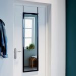 Miroir rectangulaire Porte, noir, l.30 x H.120 cm