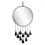Miroir rond Poca, noir diam.40 cm