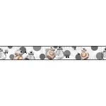 Frise, papier Star wars bb8 blanc, l.15.4 cm x L.4.57 m, blanc & gris