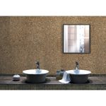 Lot de 5 dalles de liège murales, beige naturel, l.60 x L.30 cm