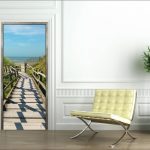 Sticker porte Vers le sable 83 cm x 204 cm