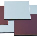 Miroir Design carré bicolor, miroir