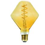 Ampoule décorative filament spiral led ambré E27 260Lm = 26W blanc chaud, XXCELL