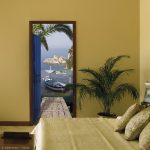 Sticker porte Vue sur mer 83 cm x 204 cm