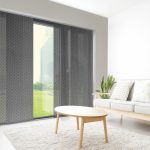 Panneau japonais Diamond, gris et blanc, H.250 x l.50 cm