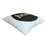 Coussin Home, noir et blanc l.38 x H.38 cm