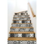 Rouleau adhésif décoratif Géométrique noir et blanc 52 cm x 10 cm